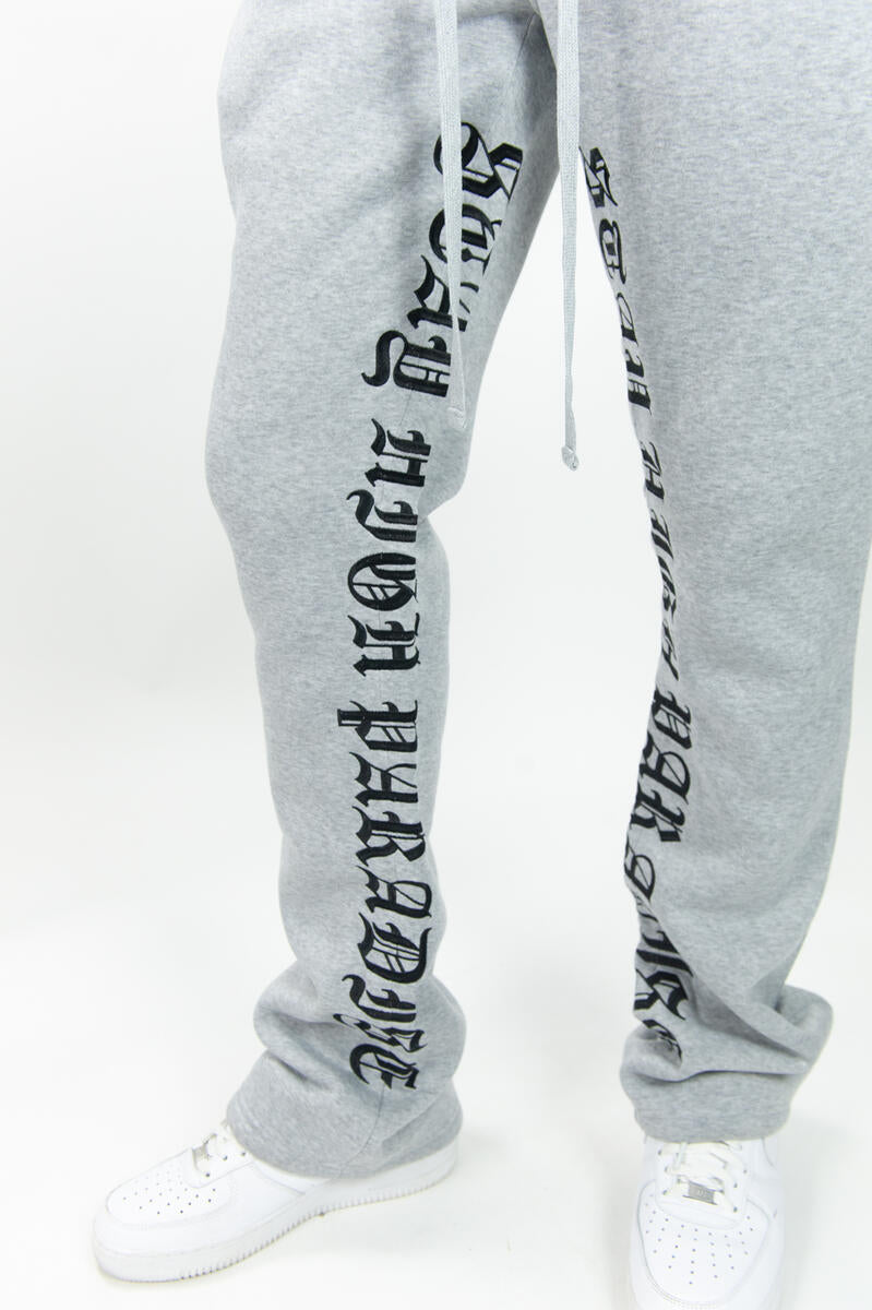 Rebel Minds Stay High Grey Stack Pants