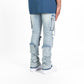 Pheelings Never Look Back Light Blue cargo Flare Stack Denim