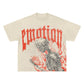 Emotion cropped valentines  shirt