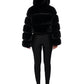 Azelea Wang black muffin fur jacket