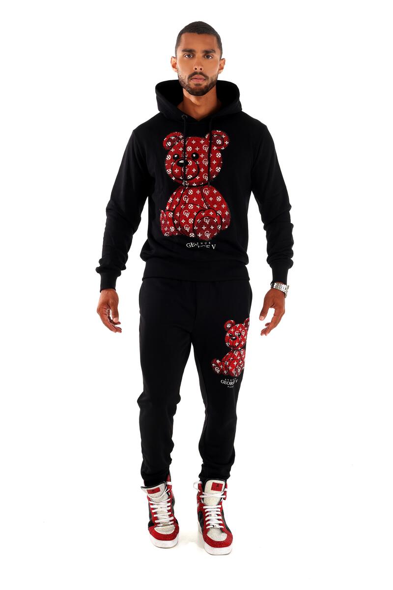 George V BLACK / RED CRYSTALS SET