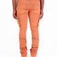 "NEVER LOOK BACK" SALMON CARGO FLARE STACK DENIM