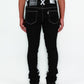 "AGAINST ALL ODDS" BLACK FLARE STACK DENIM