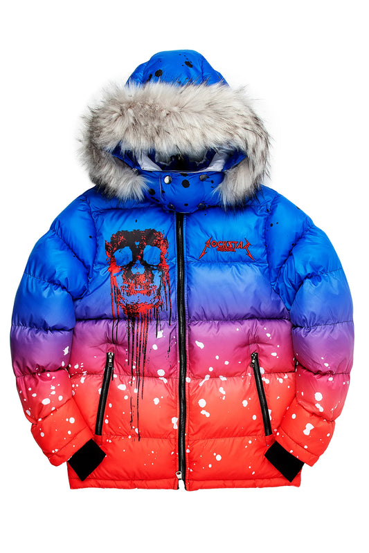 CURRY 2.0 PUFFER JACKET- BLUE/RED