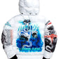 WHITE NASH GRAPHIC PRINT PUFFER JACKET