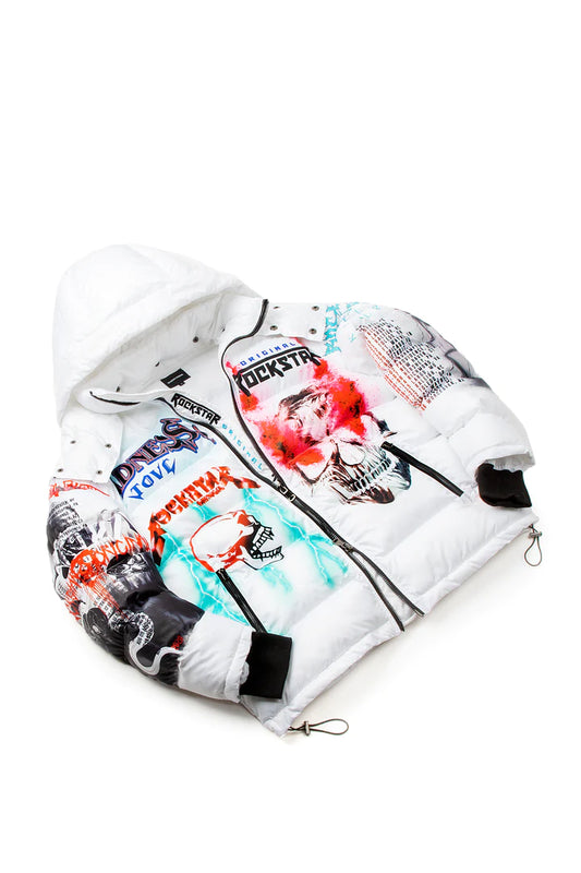 KIDS NASH PUFFER JACKET-WHITE