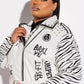 Plus biker jacket-White